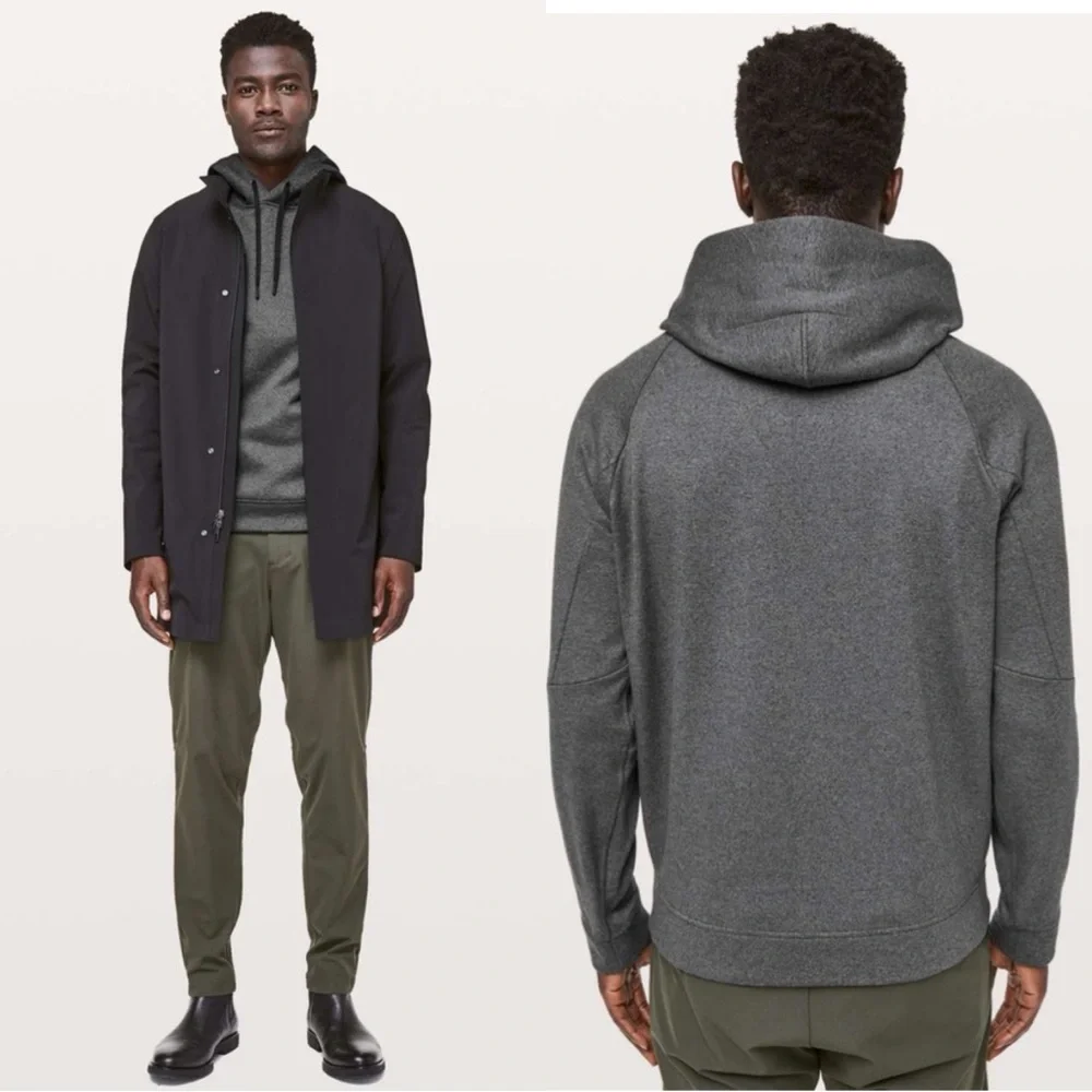 Lululemon City Sweat Pullover‎ Hoodie *Thermo Heathered Coal Size Medium